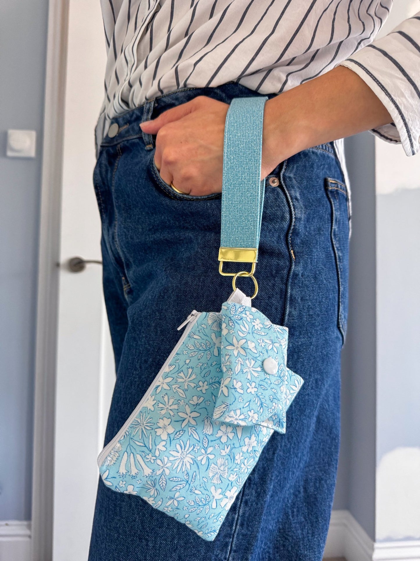 Blue Dogs (Liberty) Keychain Wallet - Ana Woods