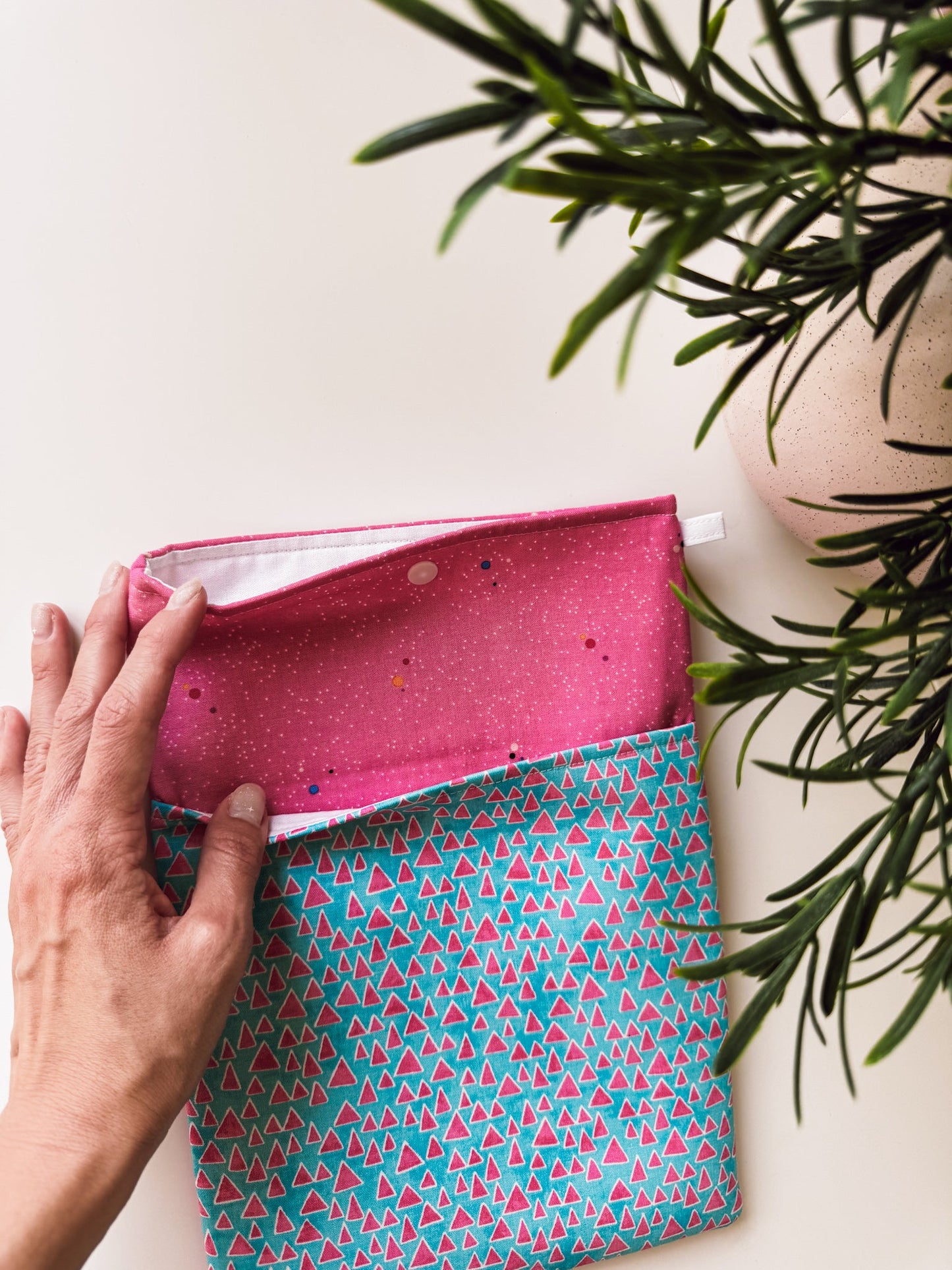 Bright Pink Book & Gadget Sleeve - Ana Woods