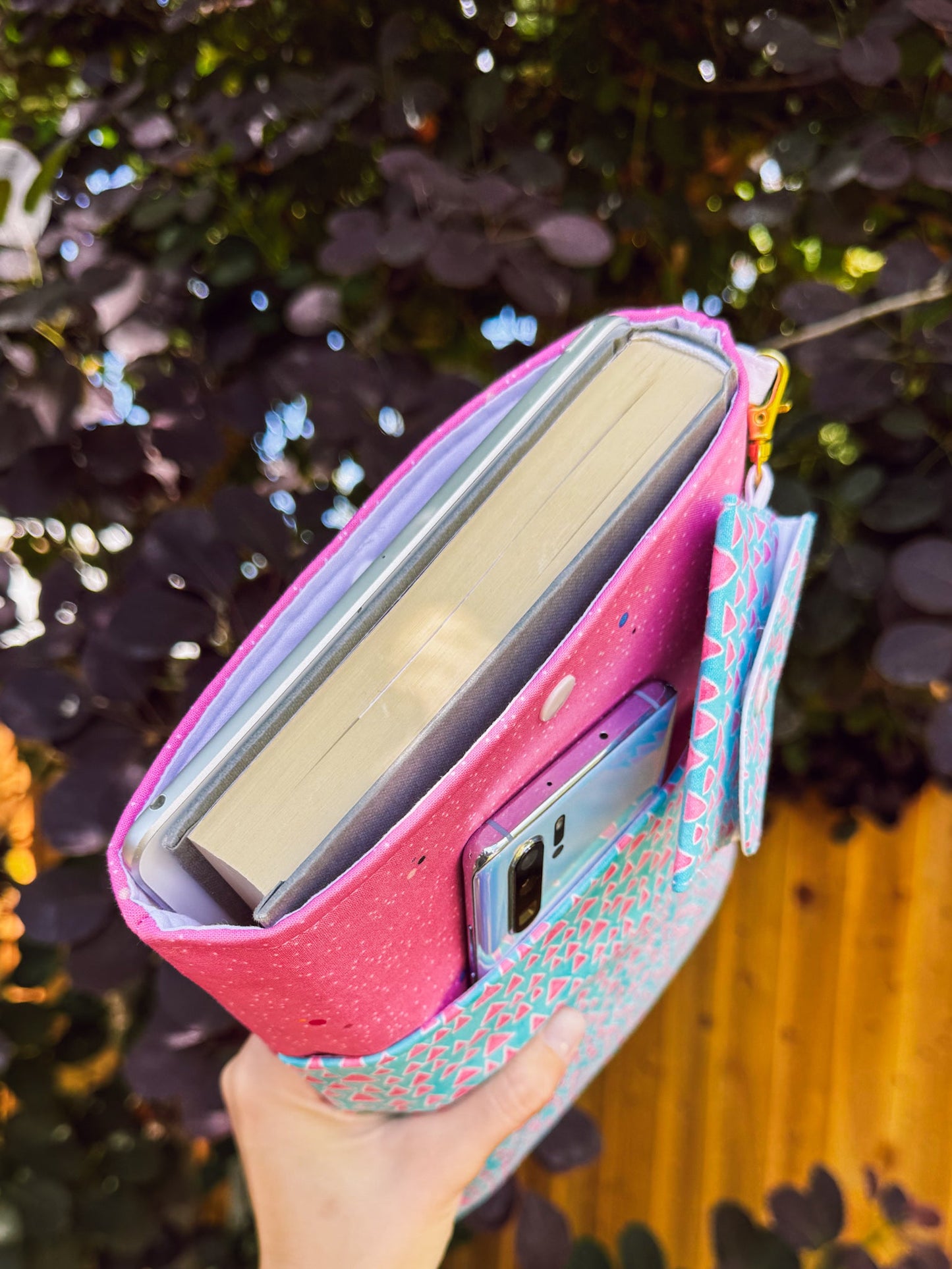 Bright Pink Book & Gadget Sleeve - Ana Woods