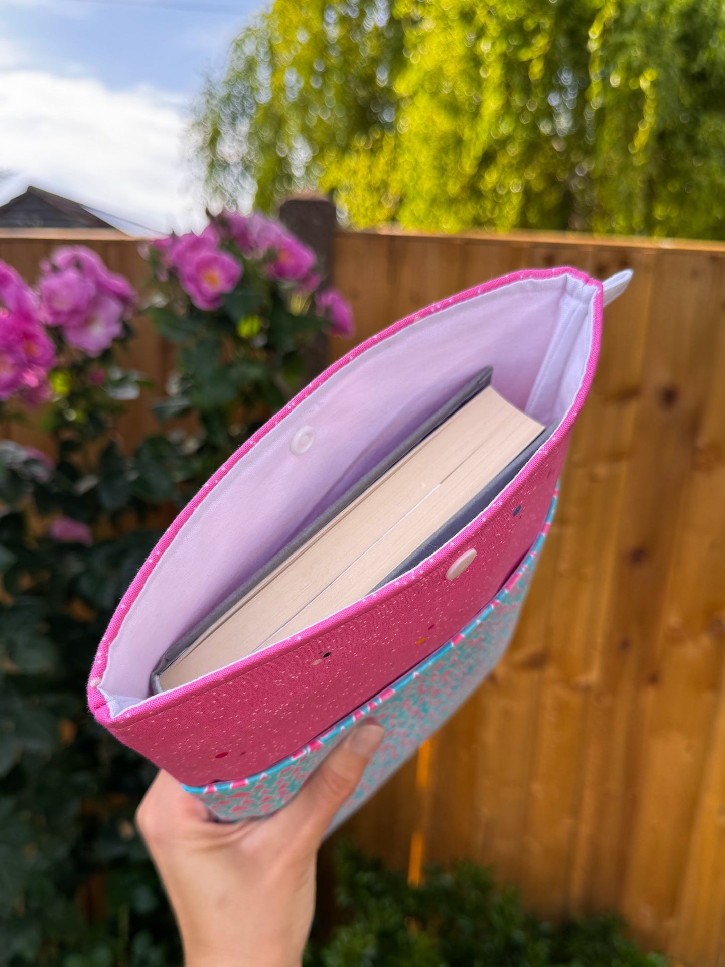Bright Pink Book & Gadget Sleeve - Ana Woods
