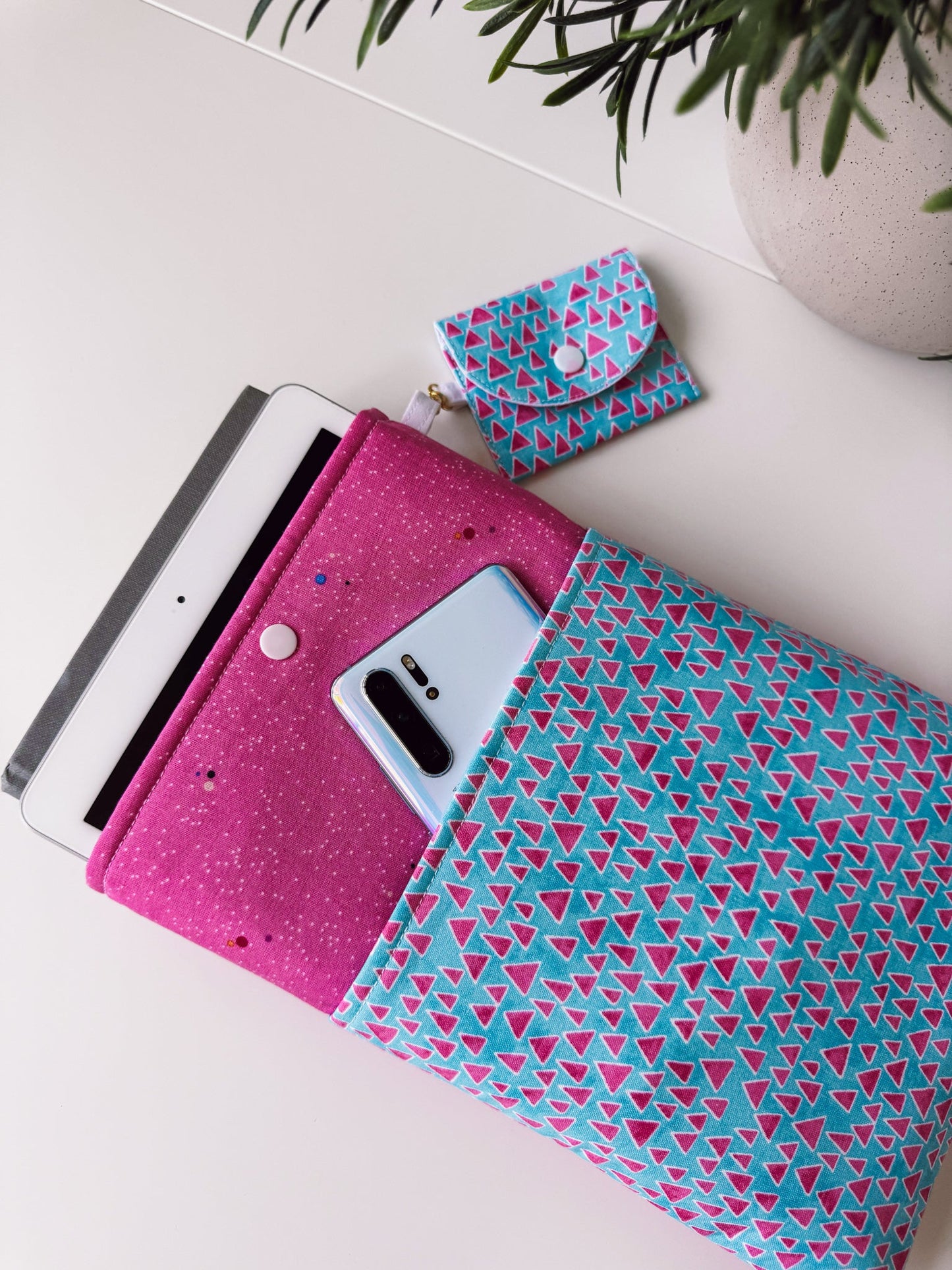 Bright Pink Book & Gadget Sleeve - Ana Woods