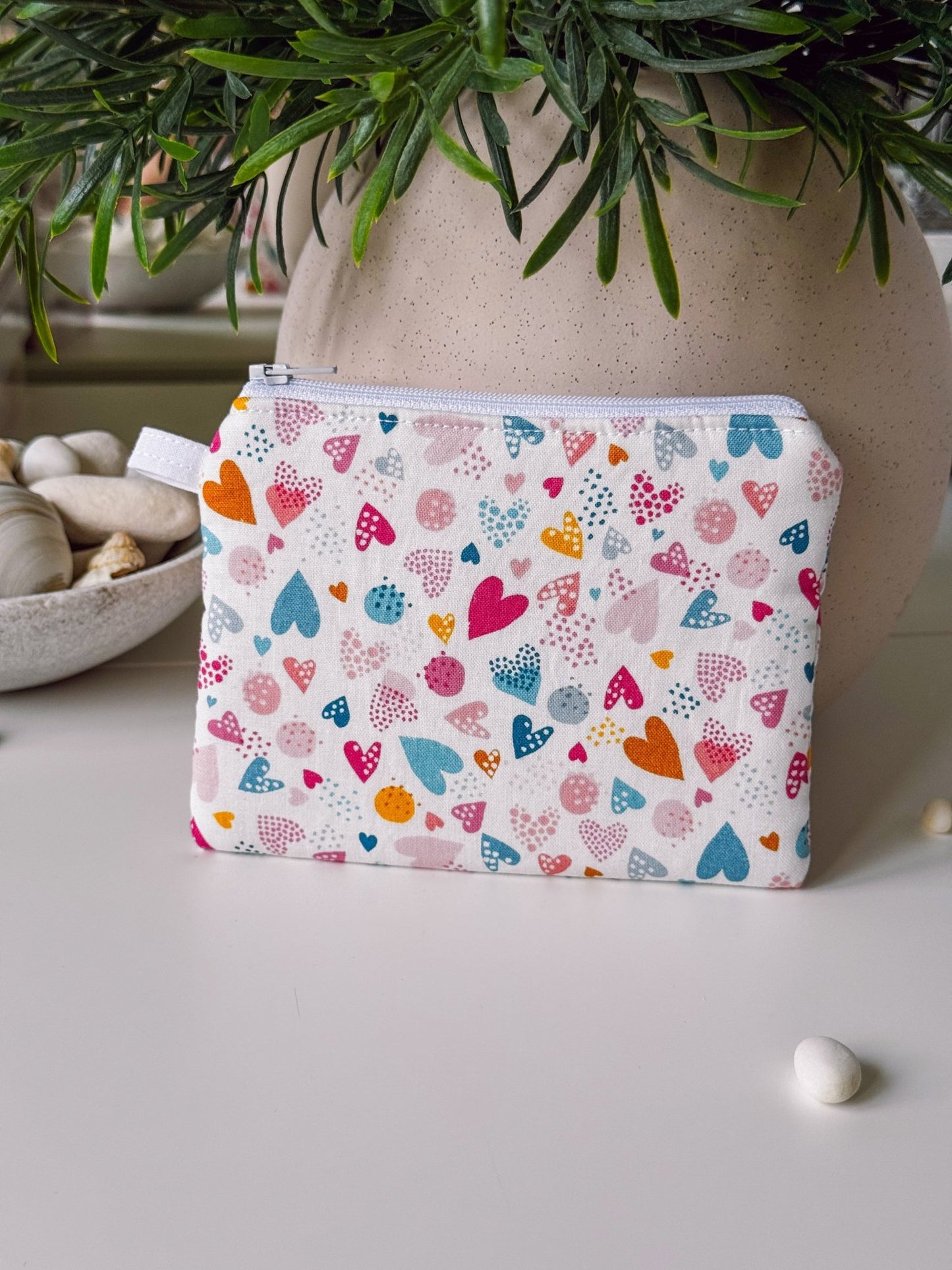 Colourful Hearts Keychain Wallet - Ana Woods