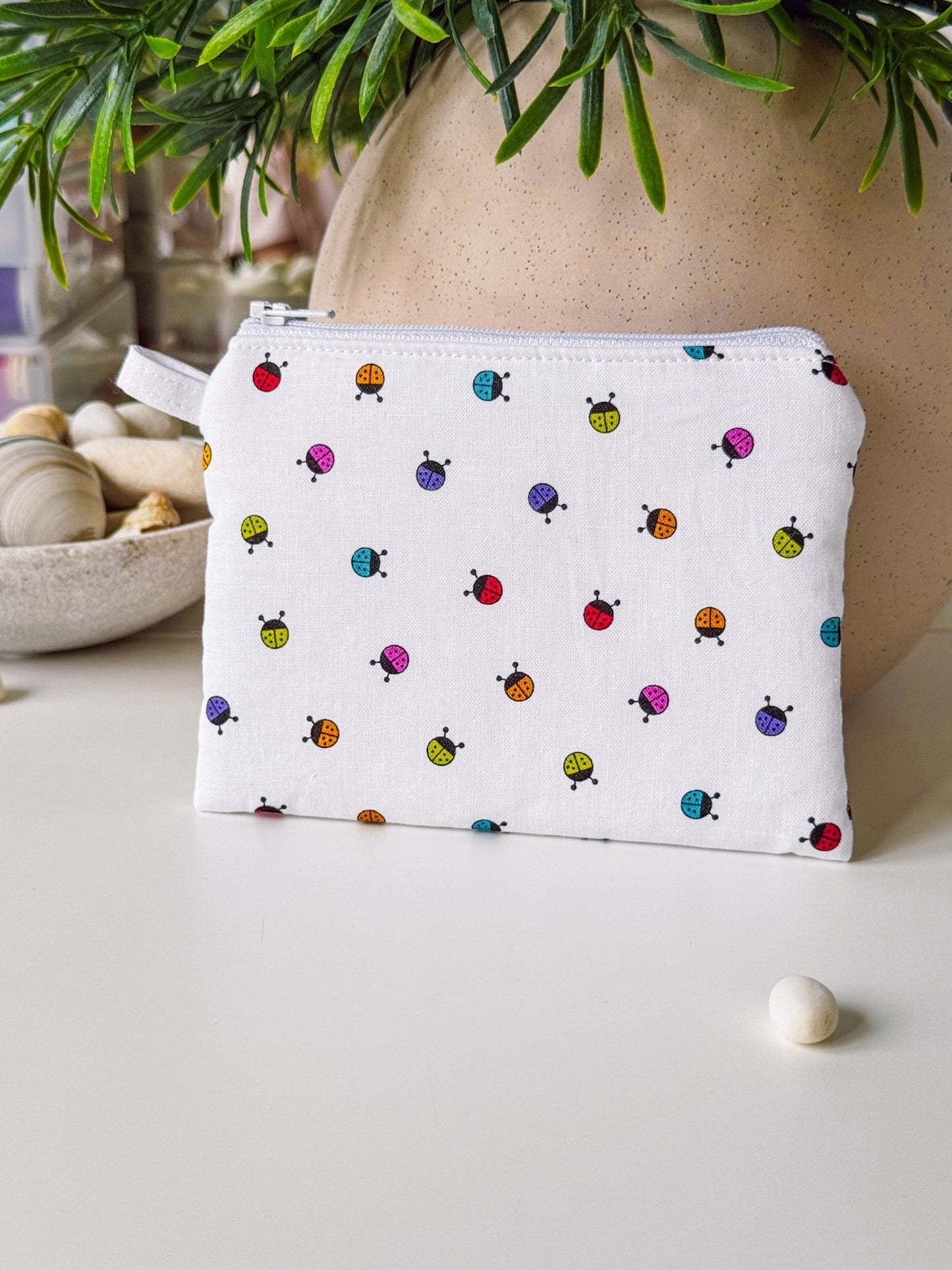 Colourful Ladybugs Keychain Wallet - Ana Woods