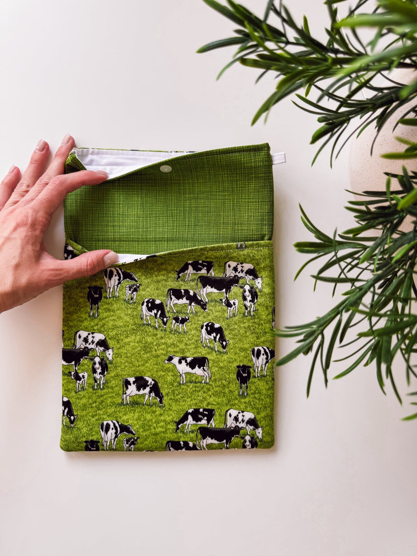 Cow Farm Book & Gadget Sleeve - Ana Woods