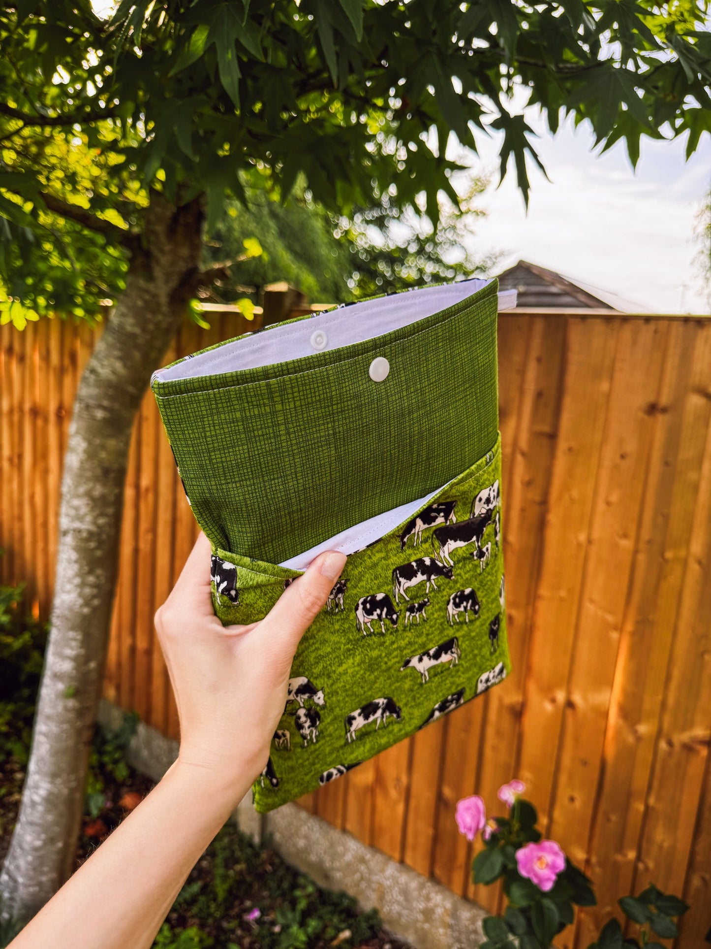 Cow Farm Book & Gadget Sleeve - Ana Woods