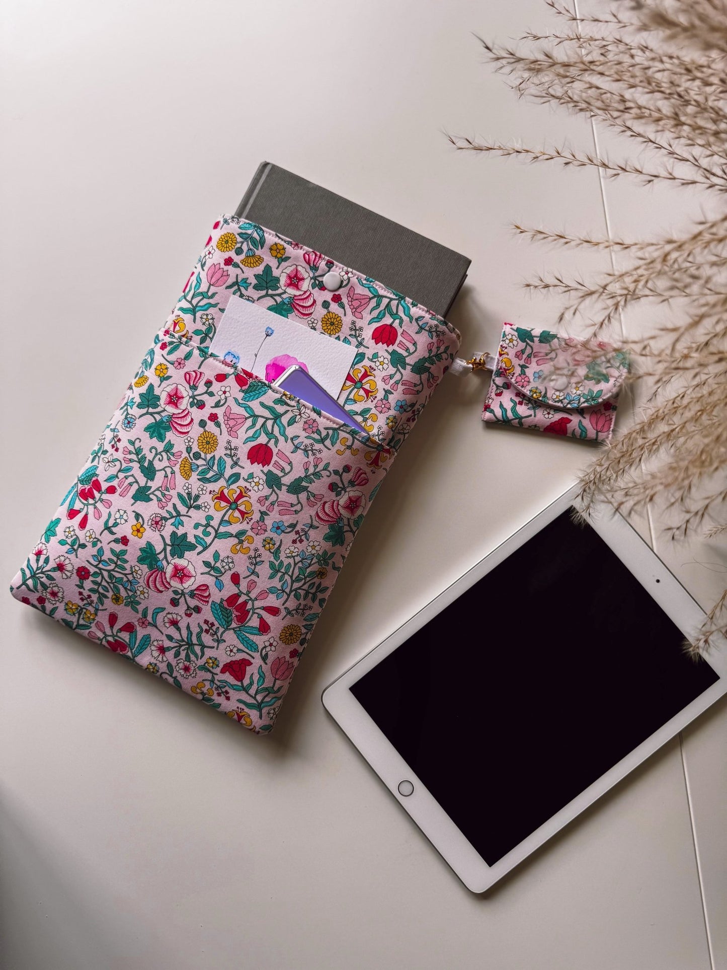 Flower Field (Liberty) Book & Gadget Sleeve - Ana Woods