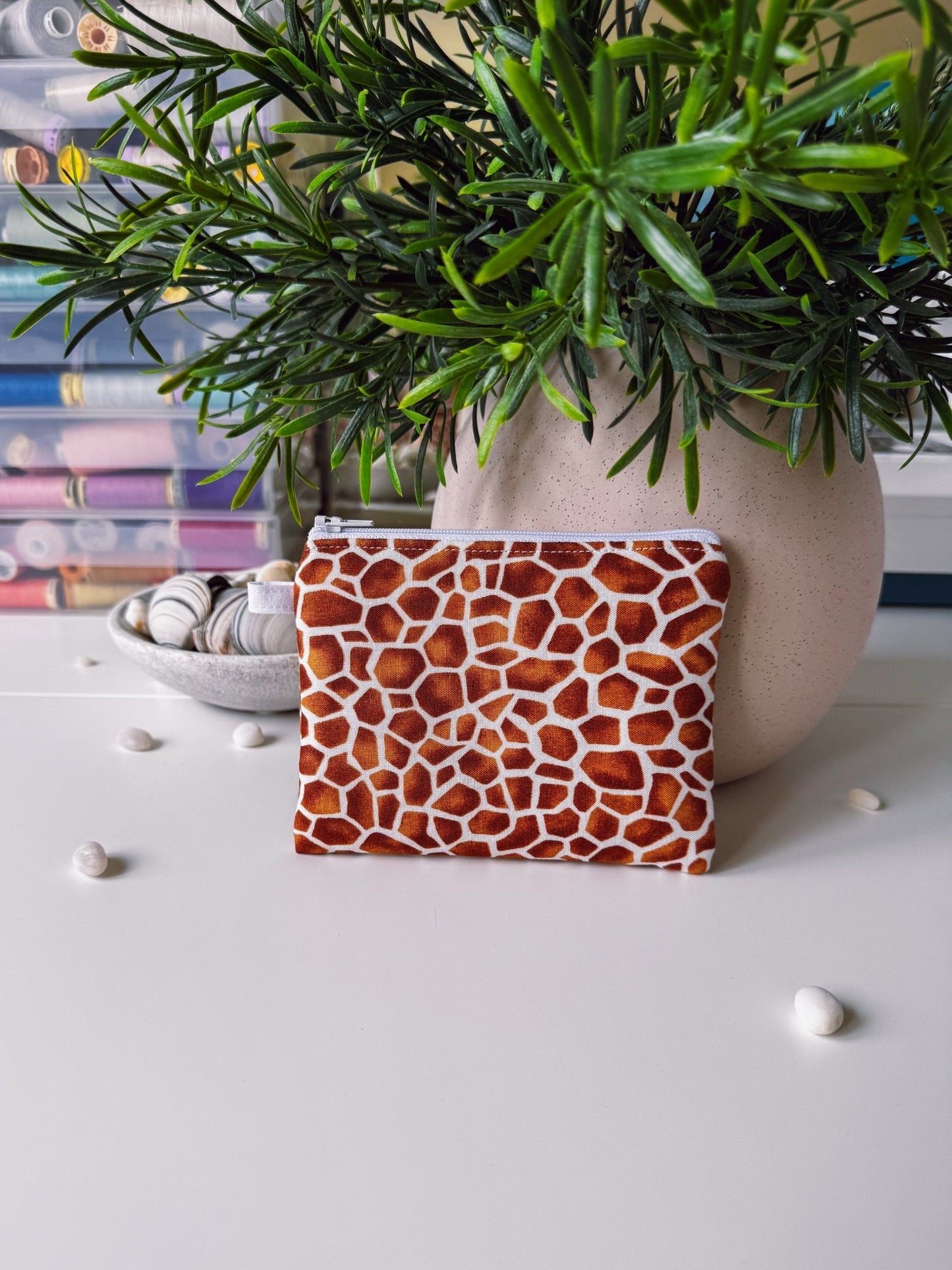 Giraffe Patterned Keychain Wallet - Ana Woods