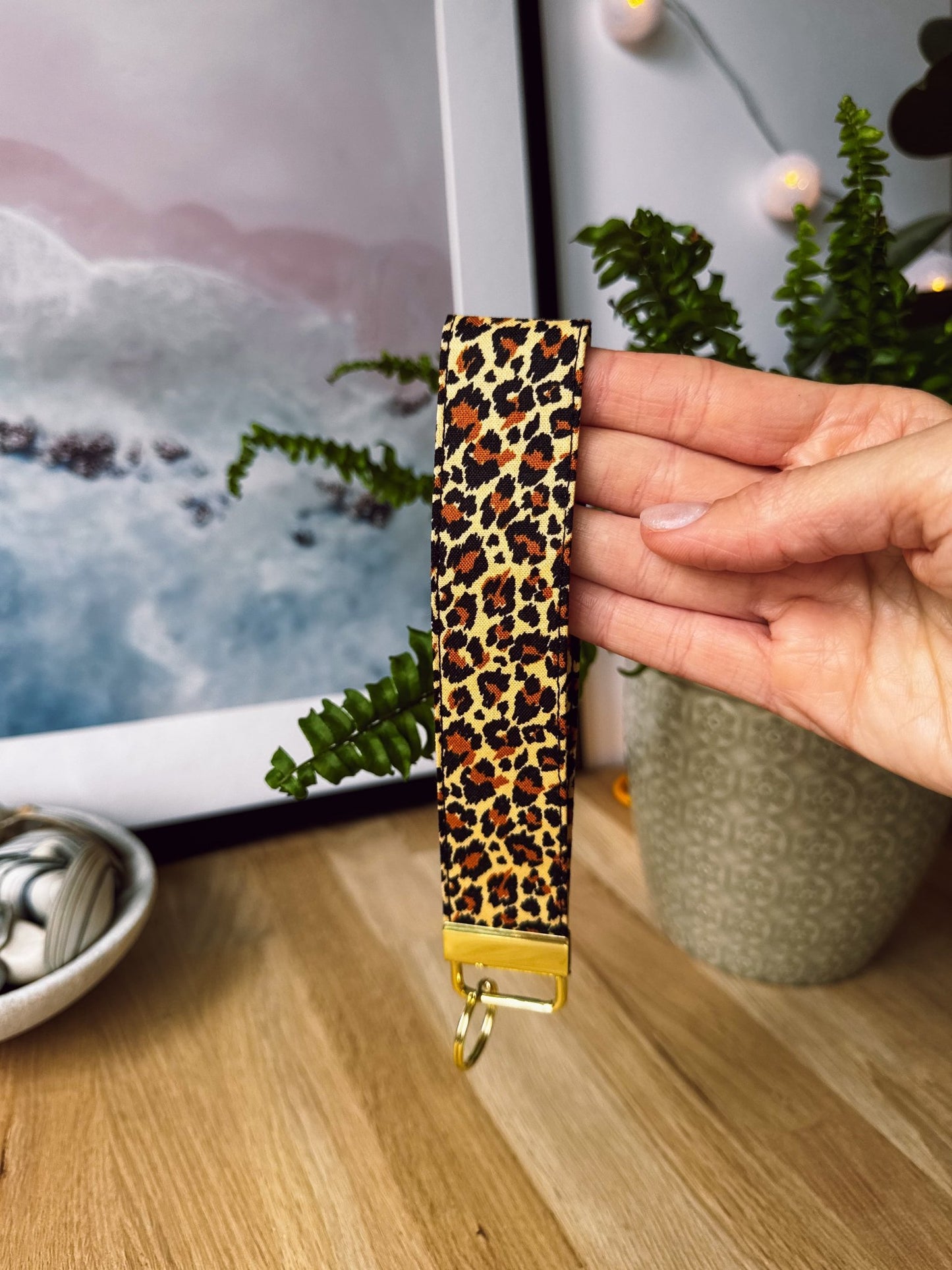 Leopard Print Keychain Wristlet - Ana Woods