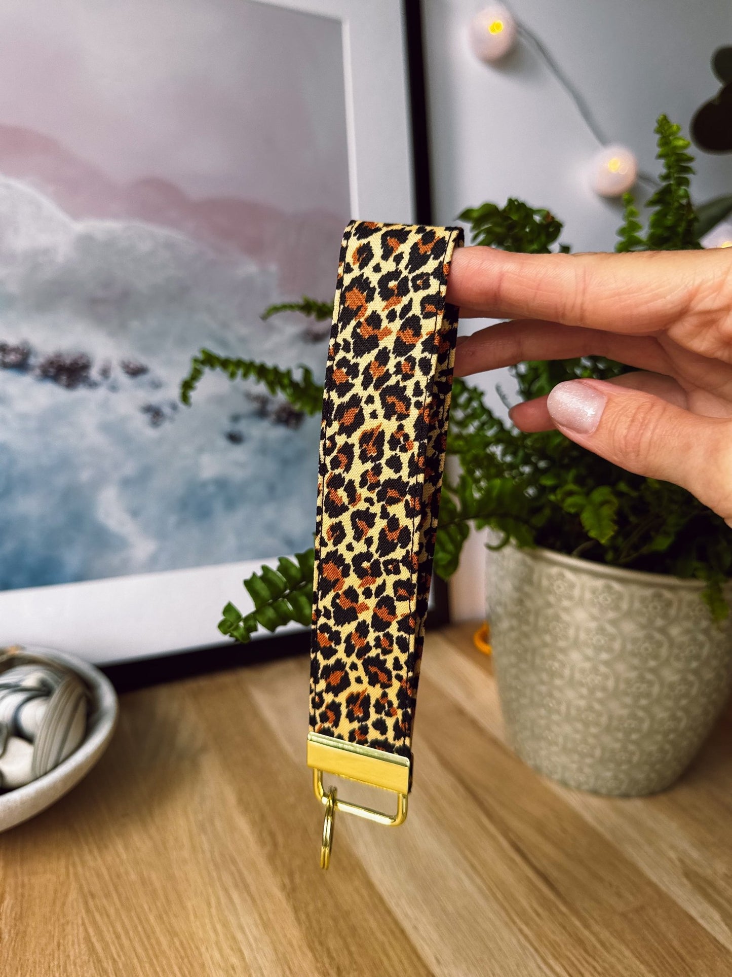 Leopard Print Keychain Wristlet - Ana Woods