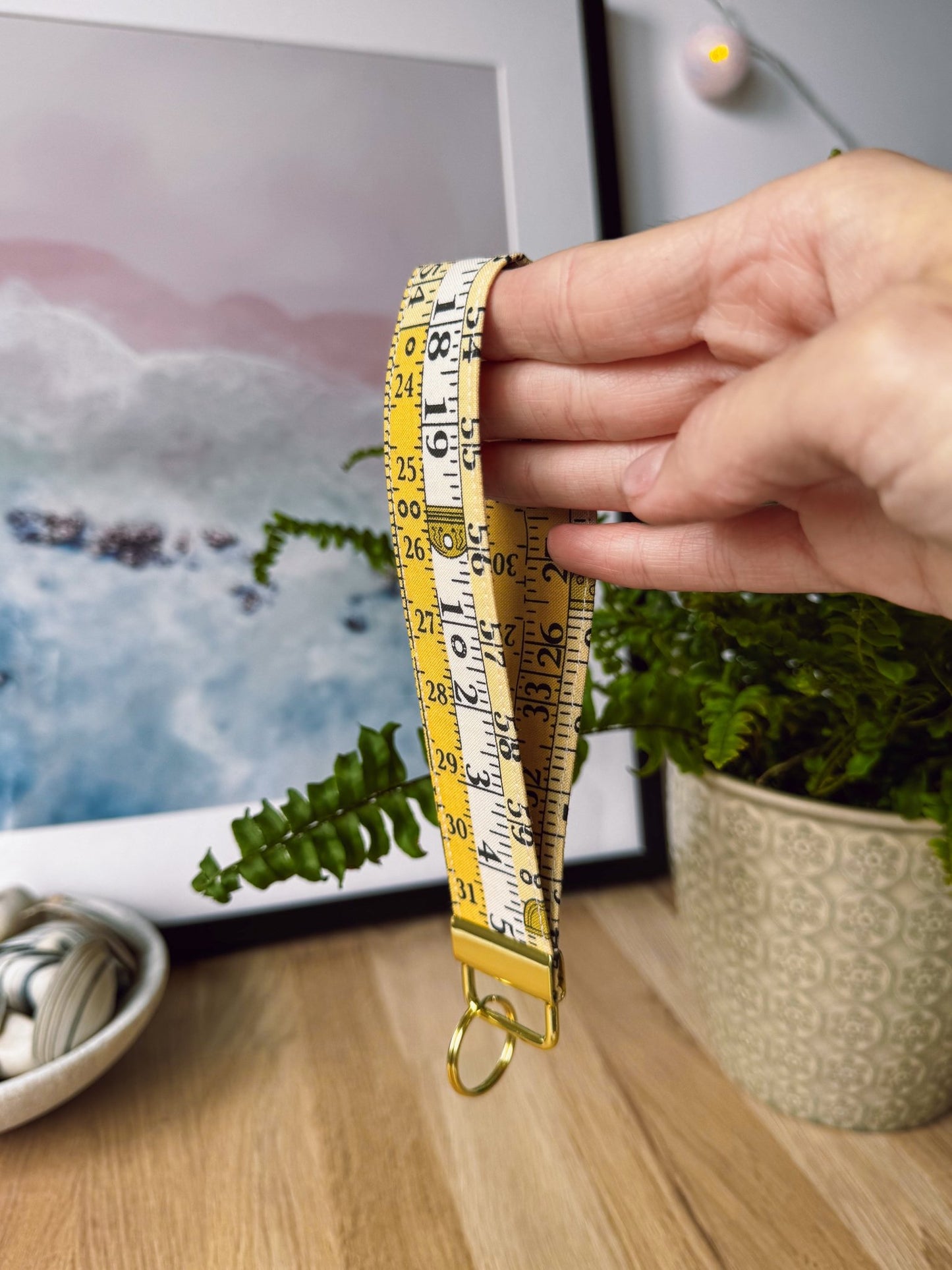 Measuring Tape Keychain Wristlet - Ana Woods