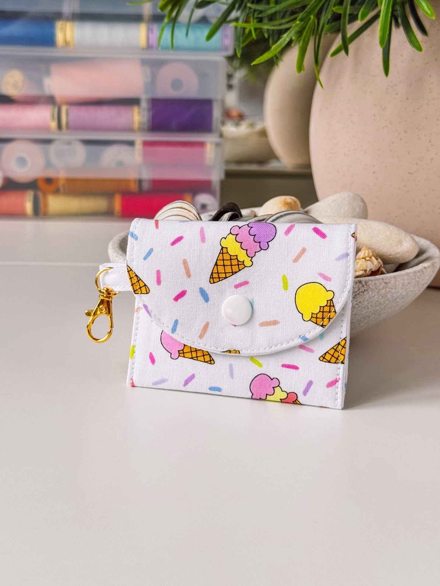 Mini Clip Case Ice Cream Confetti - Ana Woods