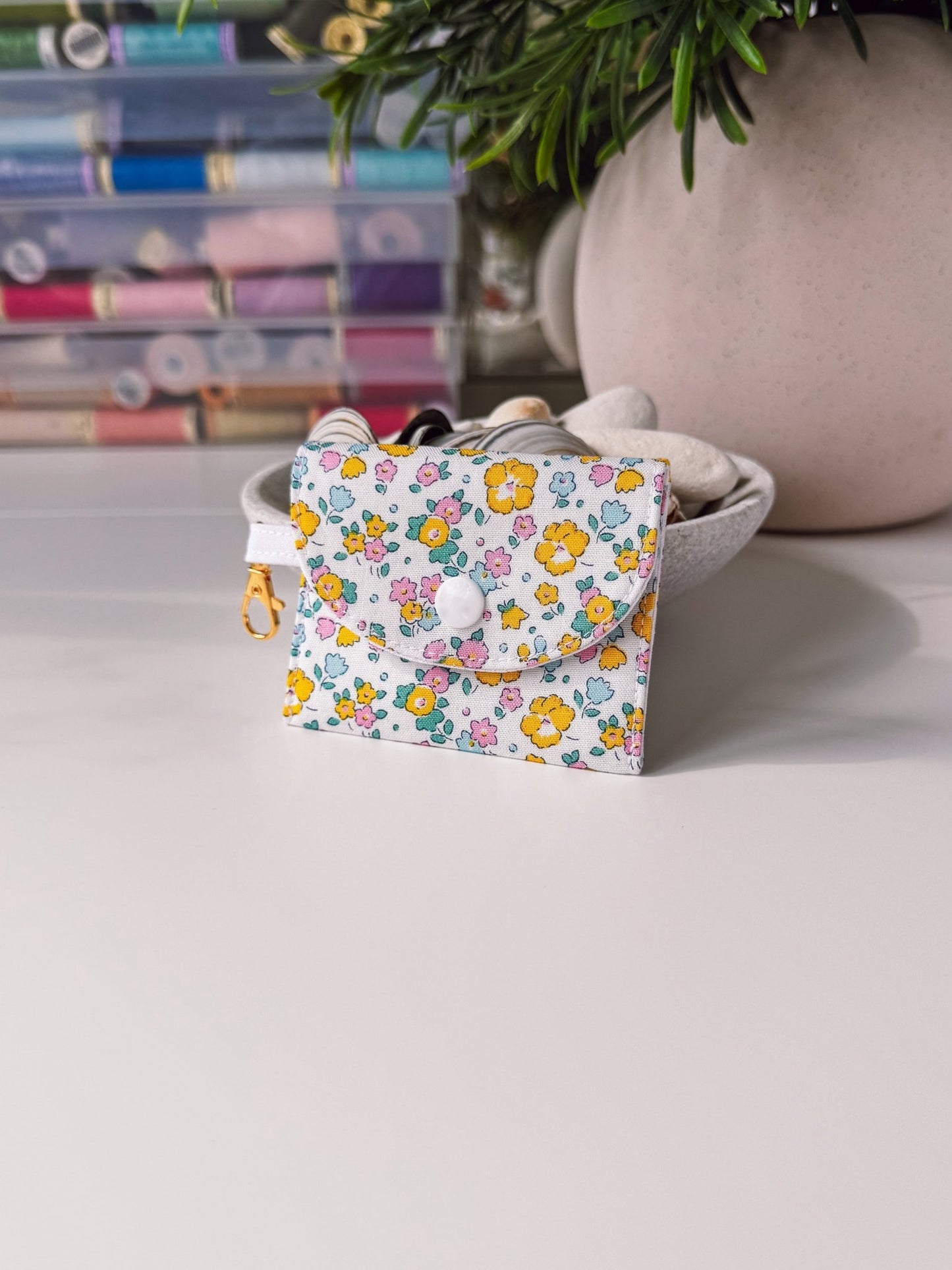 Mini Clip Case Yellow Flower Meadow (Liberty) - Ana Woods