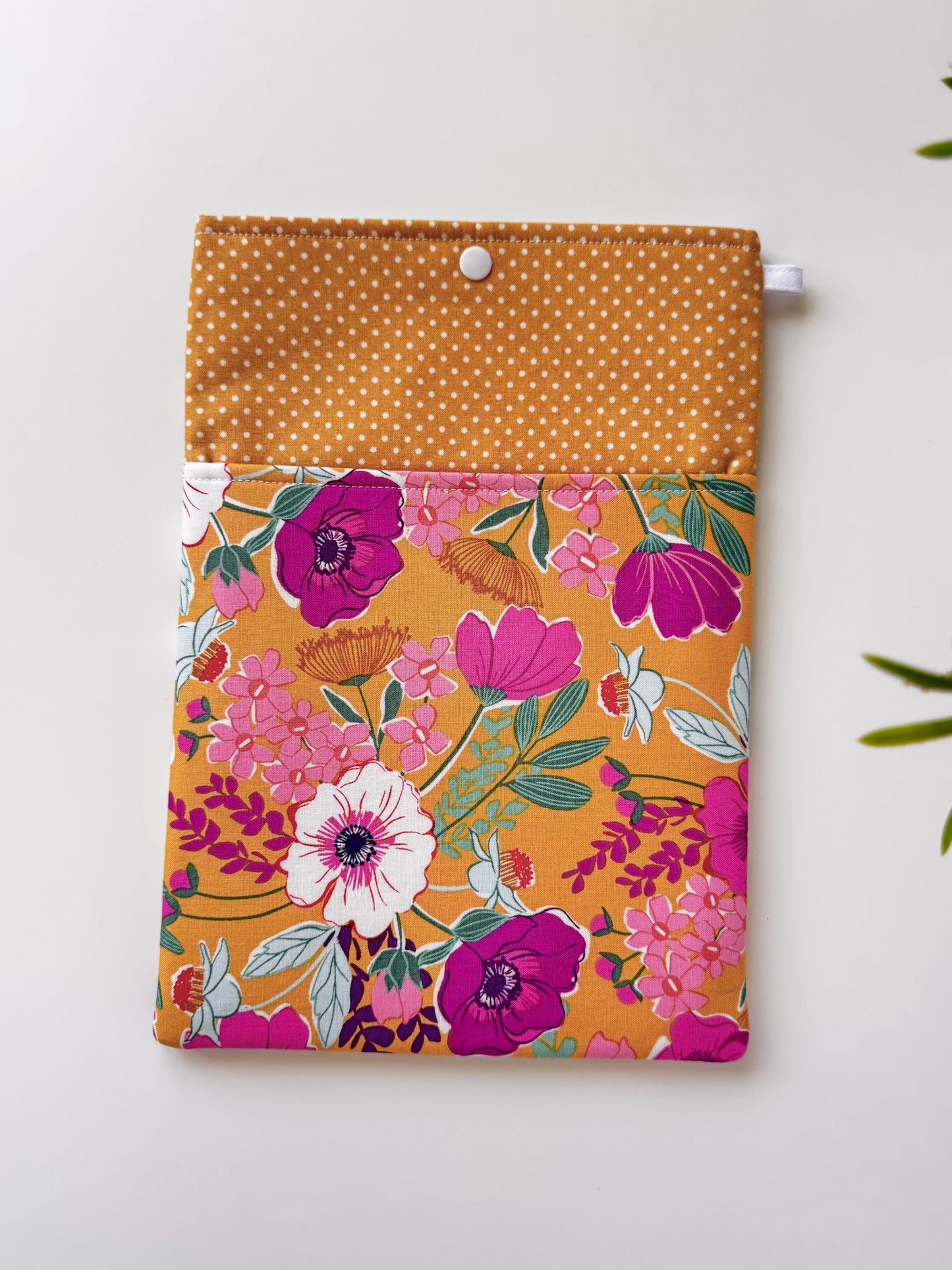 Mustard Flowers Book & Gadget Sleeve - Ana Woods