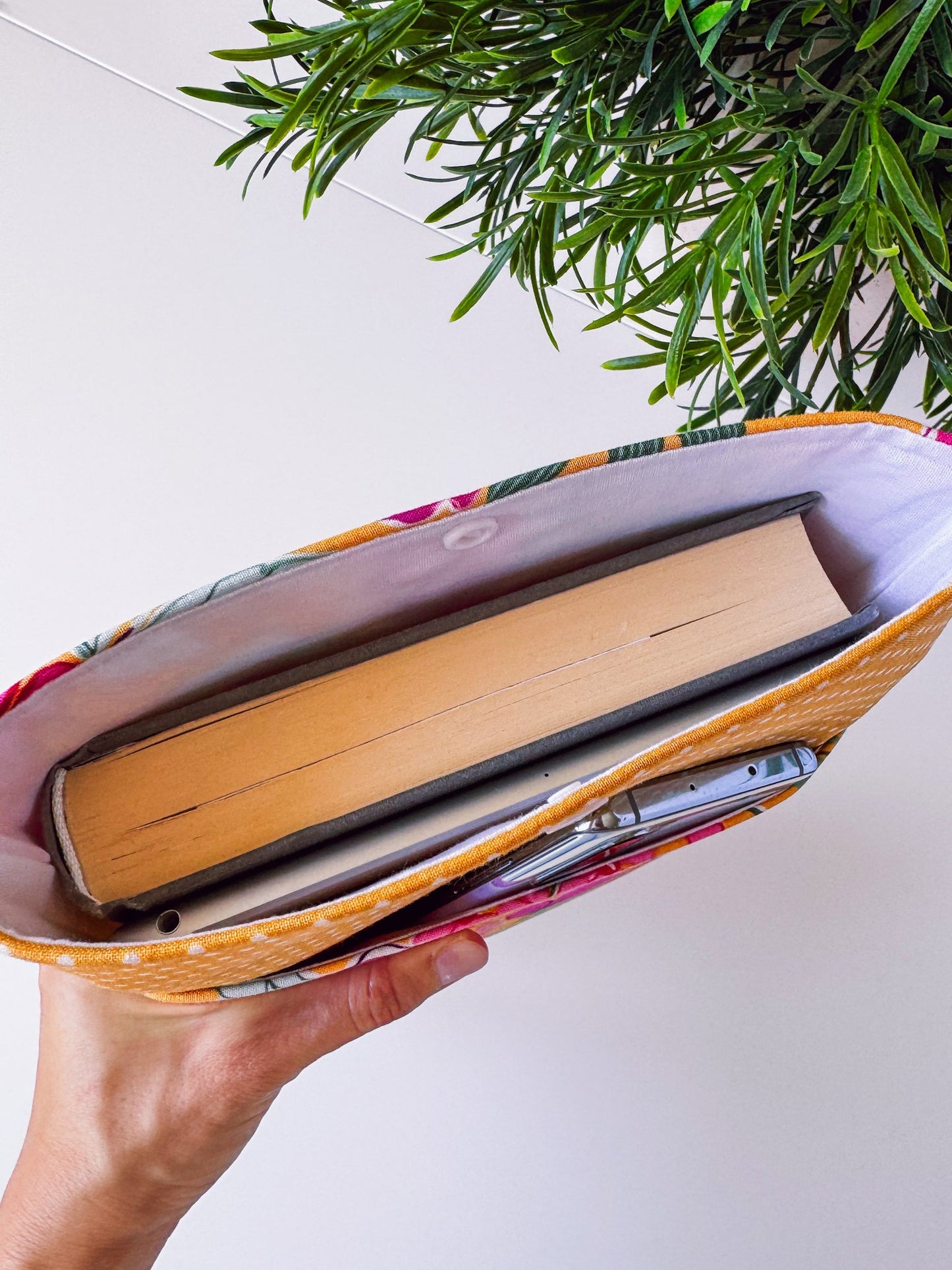 Mustard Flowers Book & Gadget Sleeve - Ana Woods