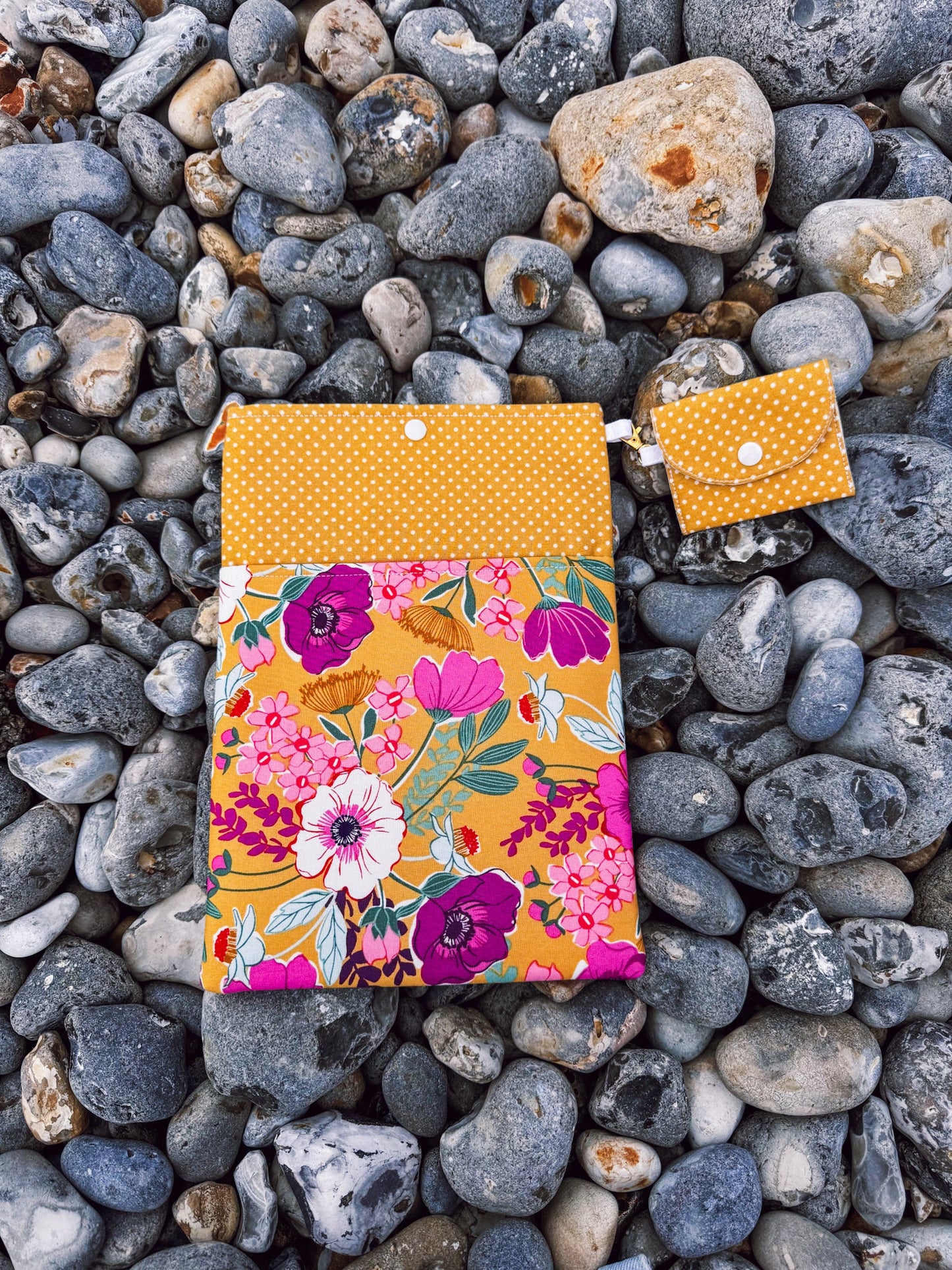 Mustard Flowers Book & Gadget Sleeve - Ana Woods