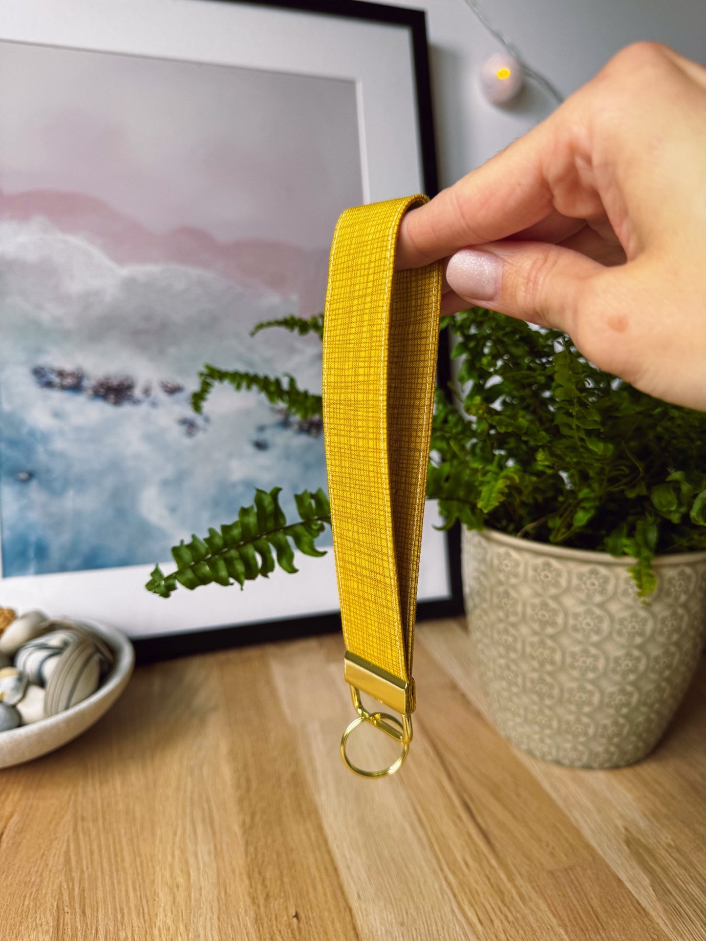 Mustard Keychain Wristlet - Ana Woods