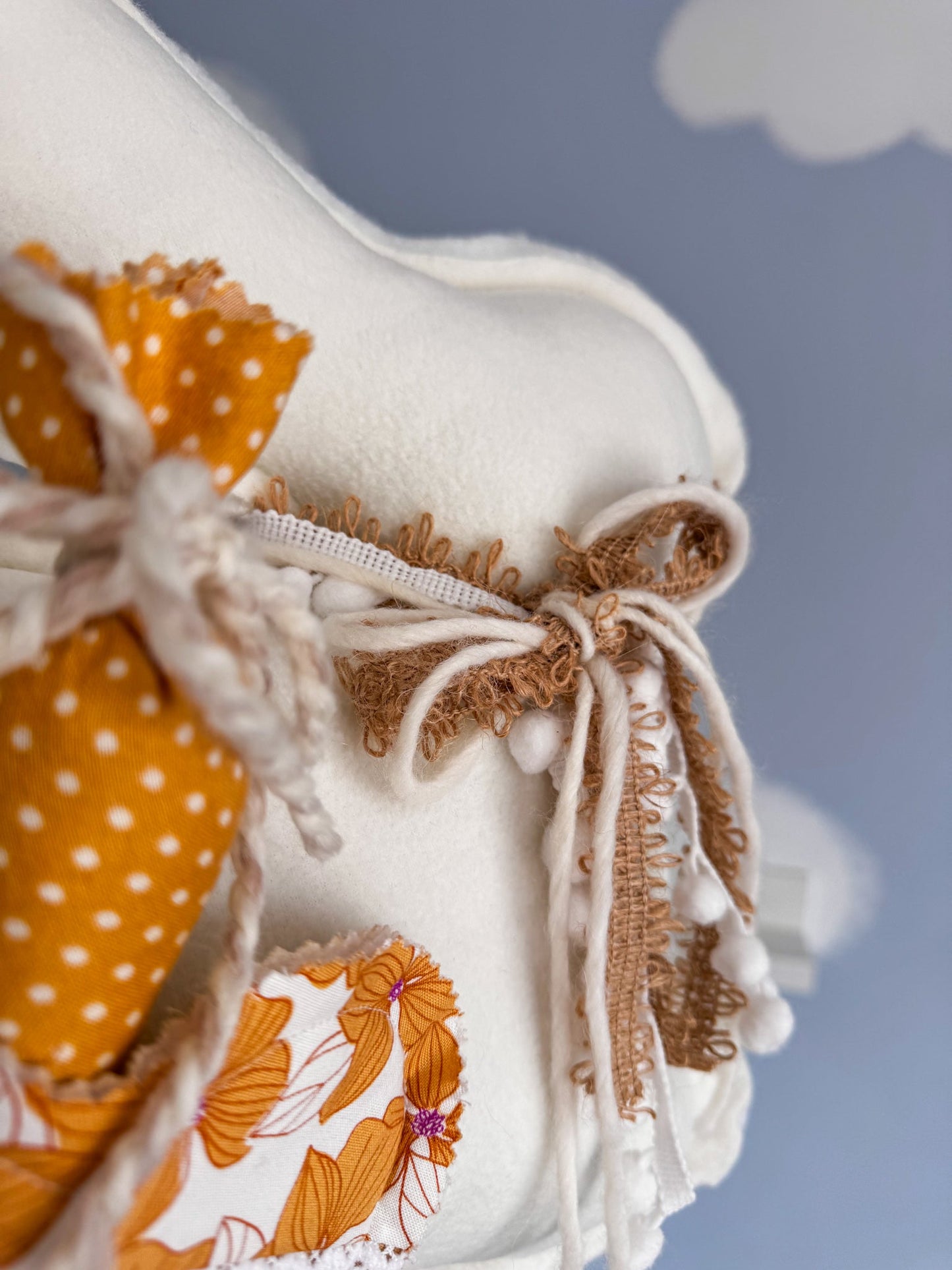 🐰 Poppy – Fleece Bunny Cushion with Carrot - Ana Woods