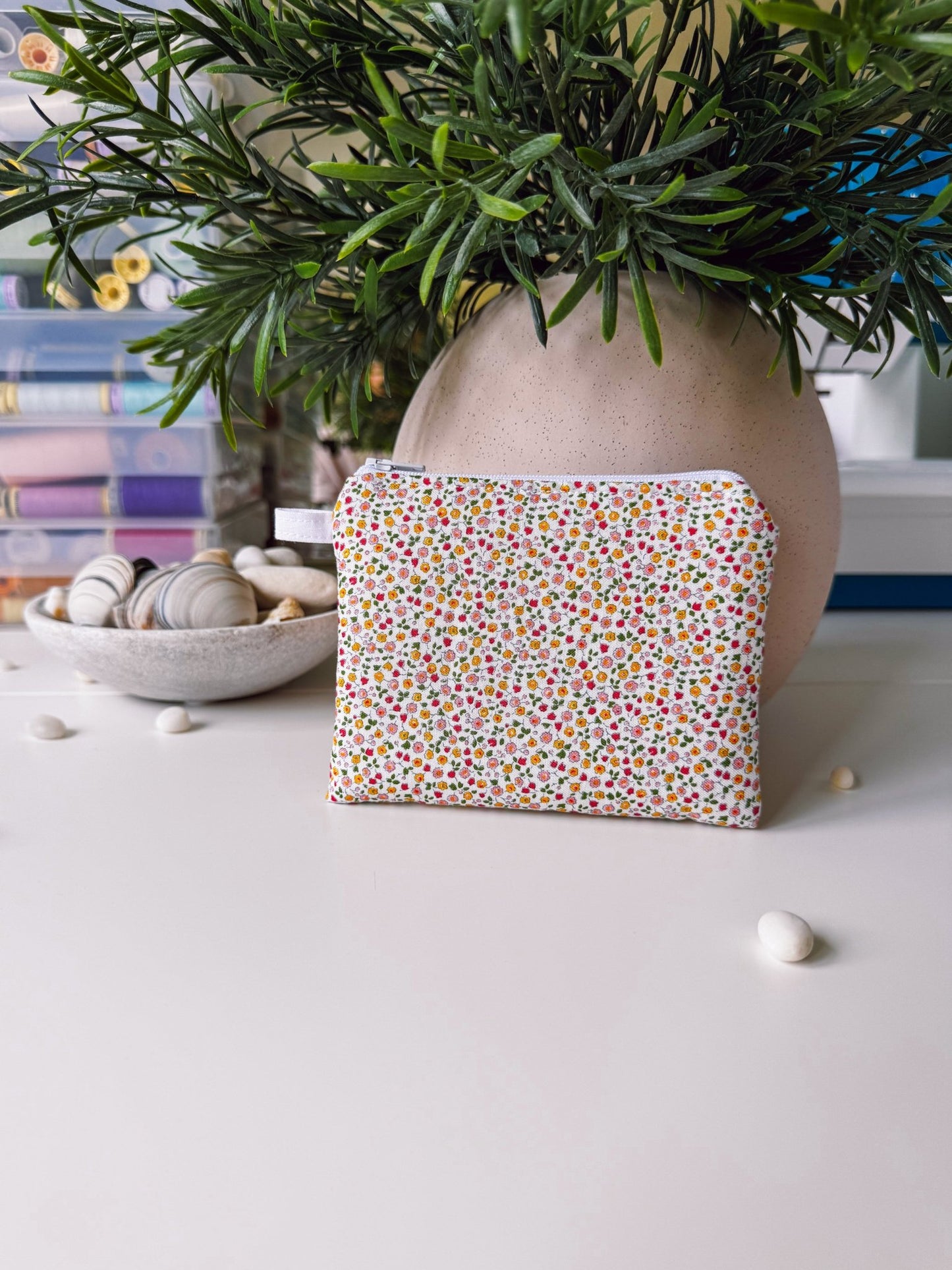 Tiny Flower Field (Liberty) Keychain Wallet - Ana Woods