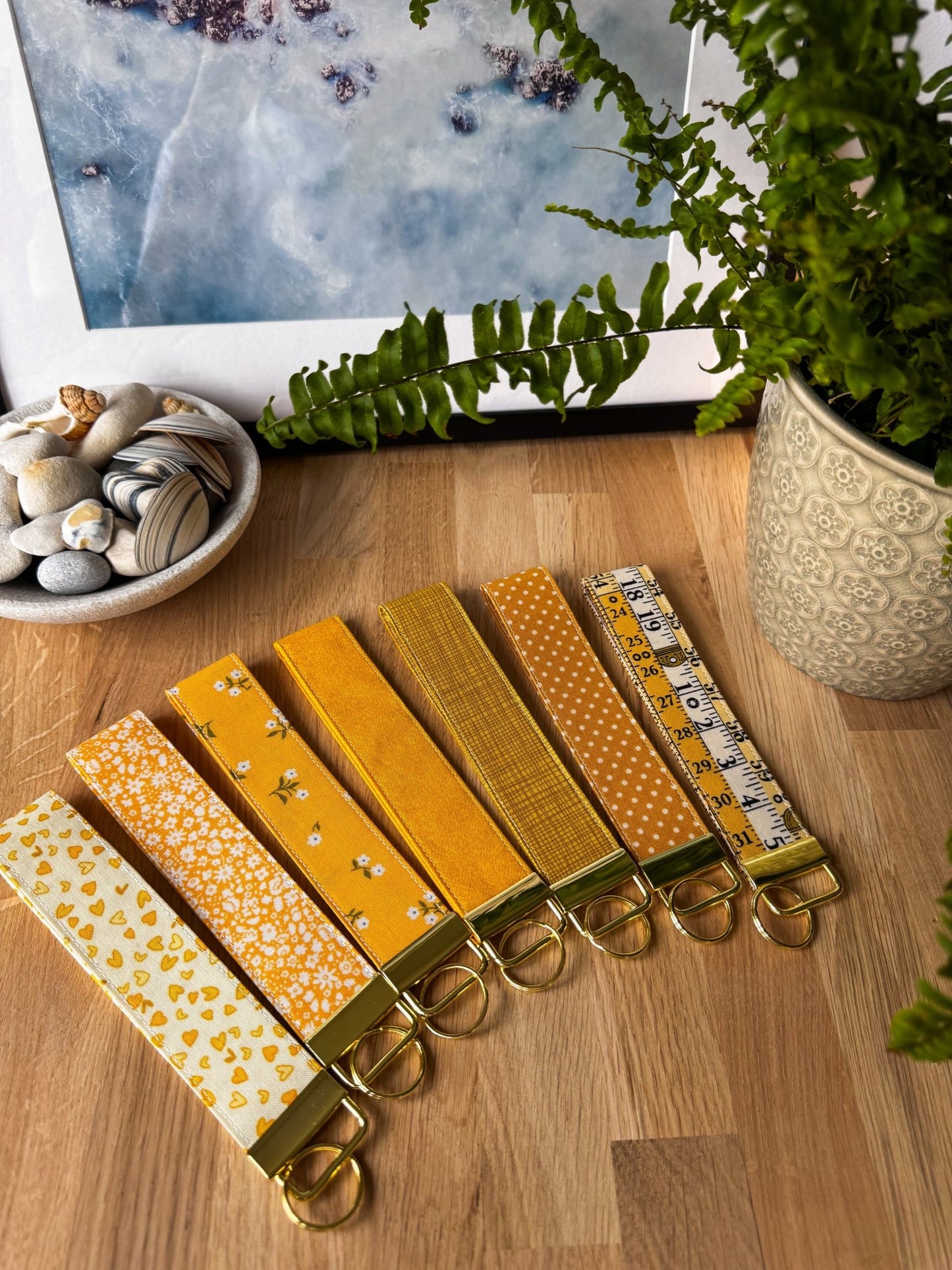 Warm Yellow Keychain Wristlet - Ana Woods