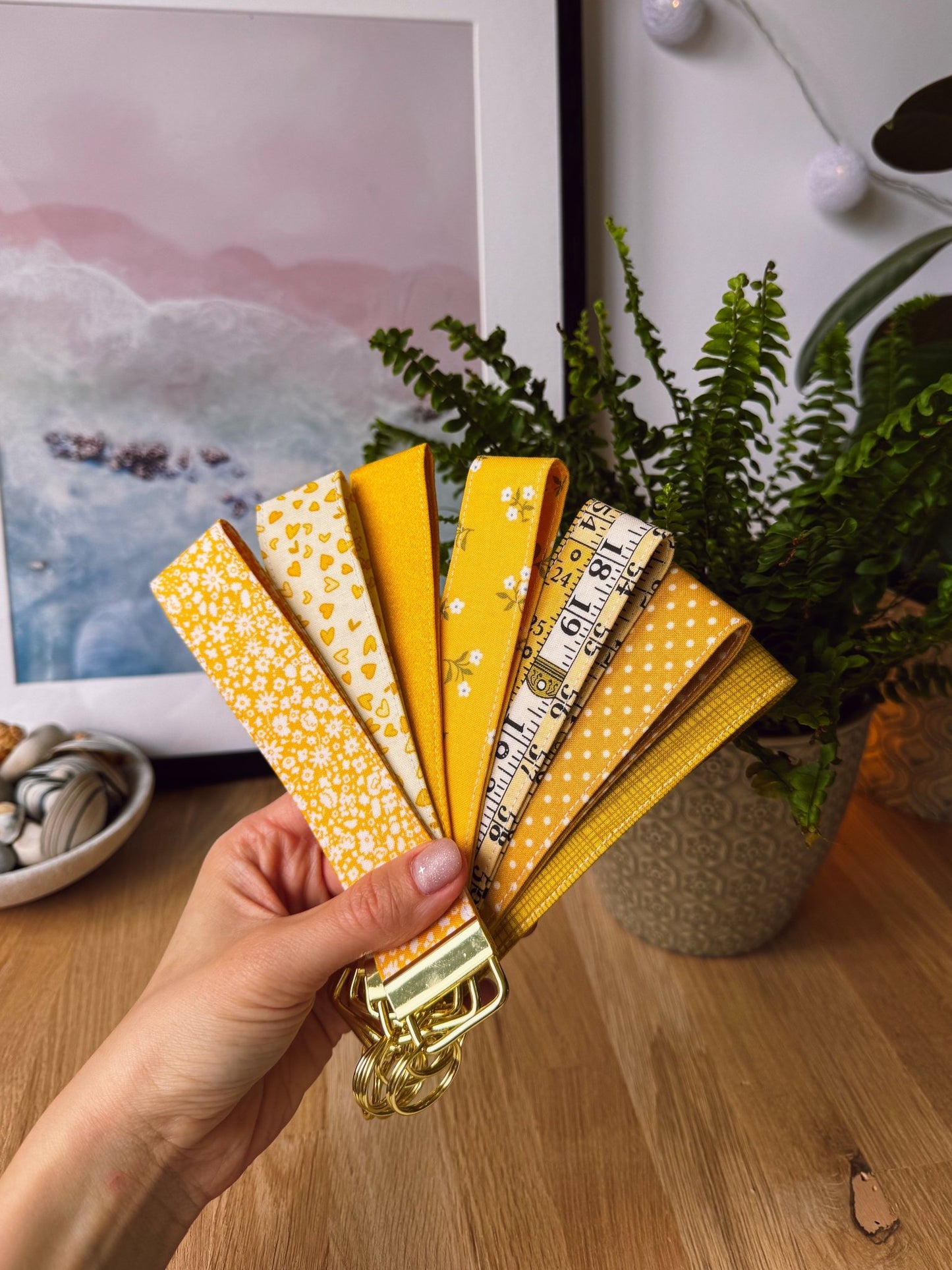 Warm Yellow Keychain Wristlet - Ana Woods