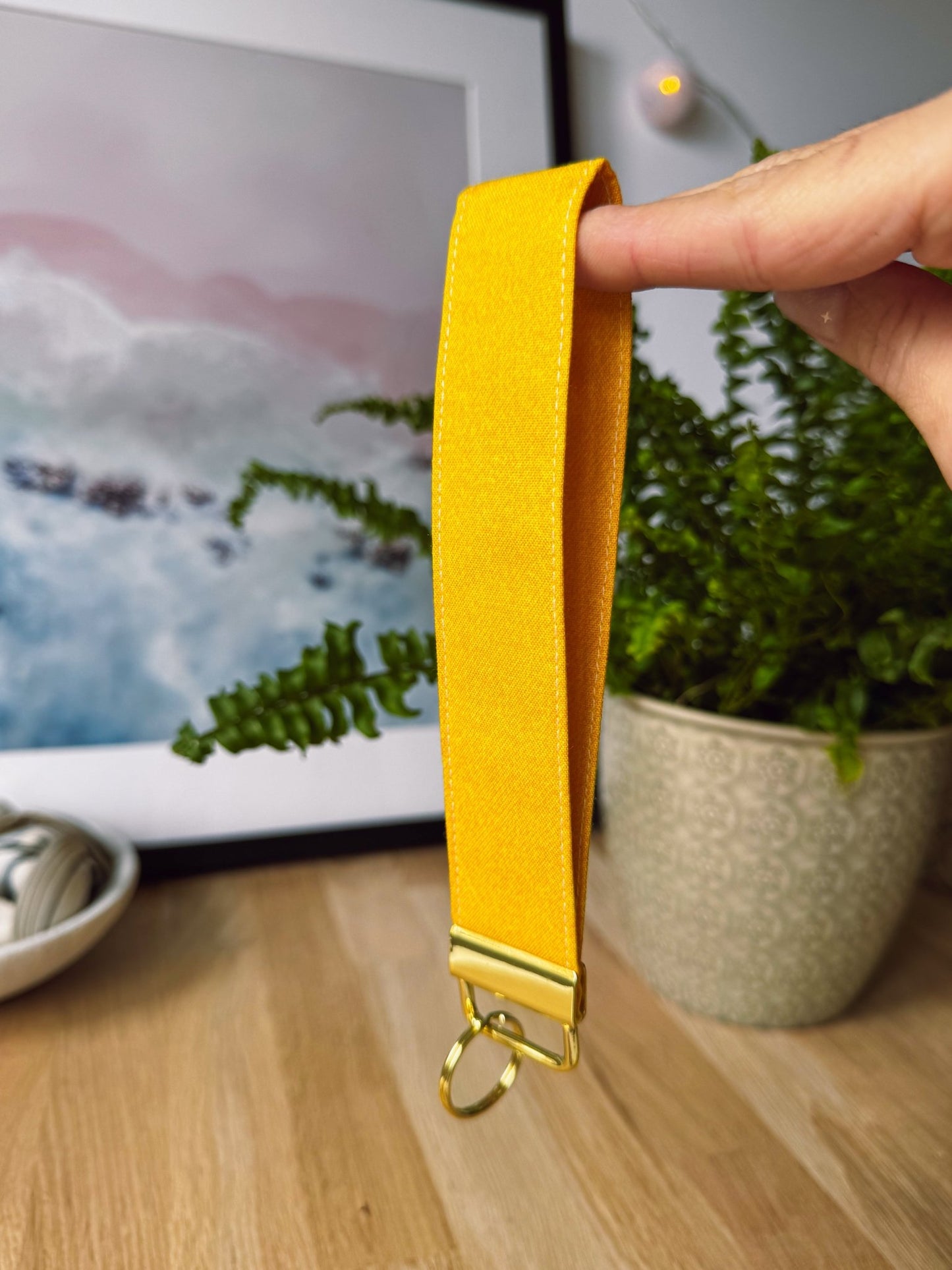 Warm Yellow Keychain Wristlet - Ana Woods