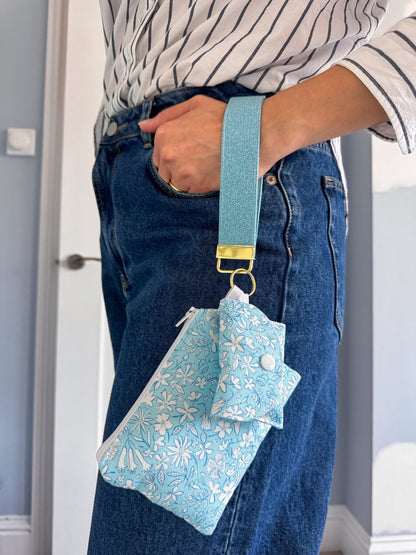 Blue Dogs (Liberty) Keychain Wallet - Ana Woods