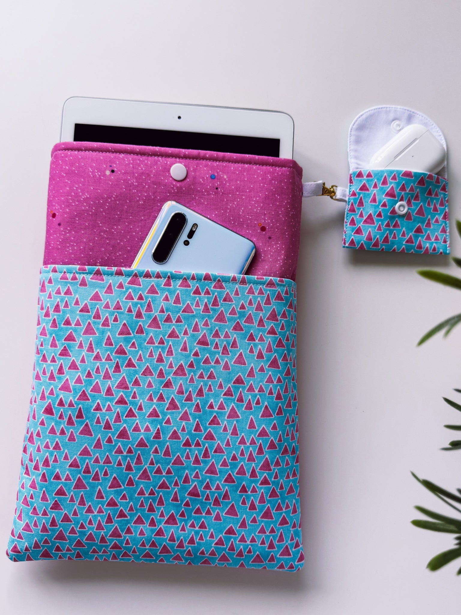 Bright Pink Book & Gadget Sleeve - Ana Woods