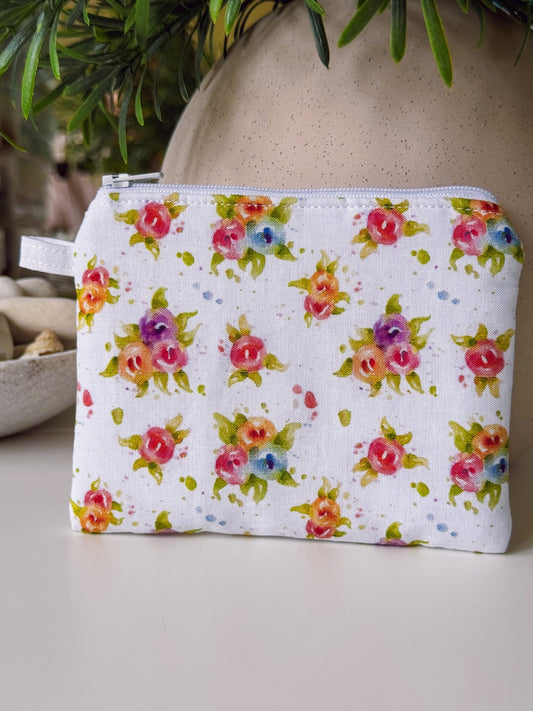 Colourful Flower Bouquets Keychain Wallet - Ana Woods