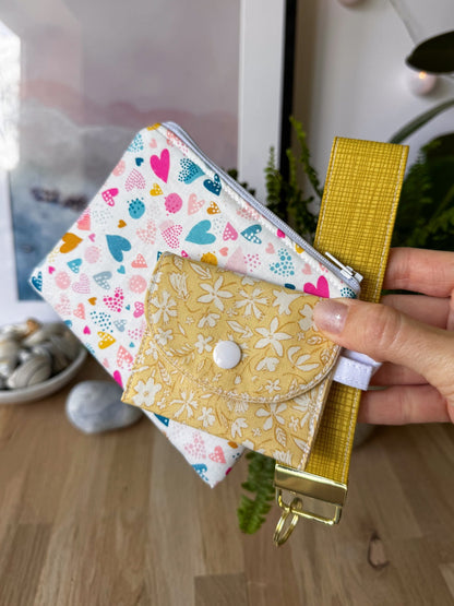 Colourful Hearts Keychain Wallet - Ana Woods