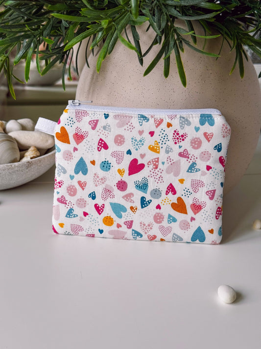 Colourful Hearts Keychain Wallet - Ana Woods