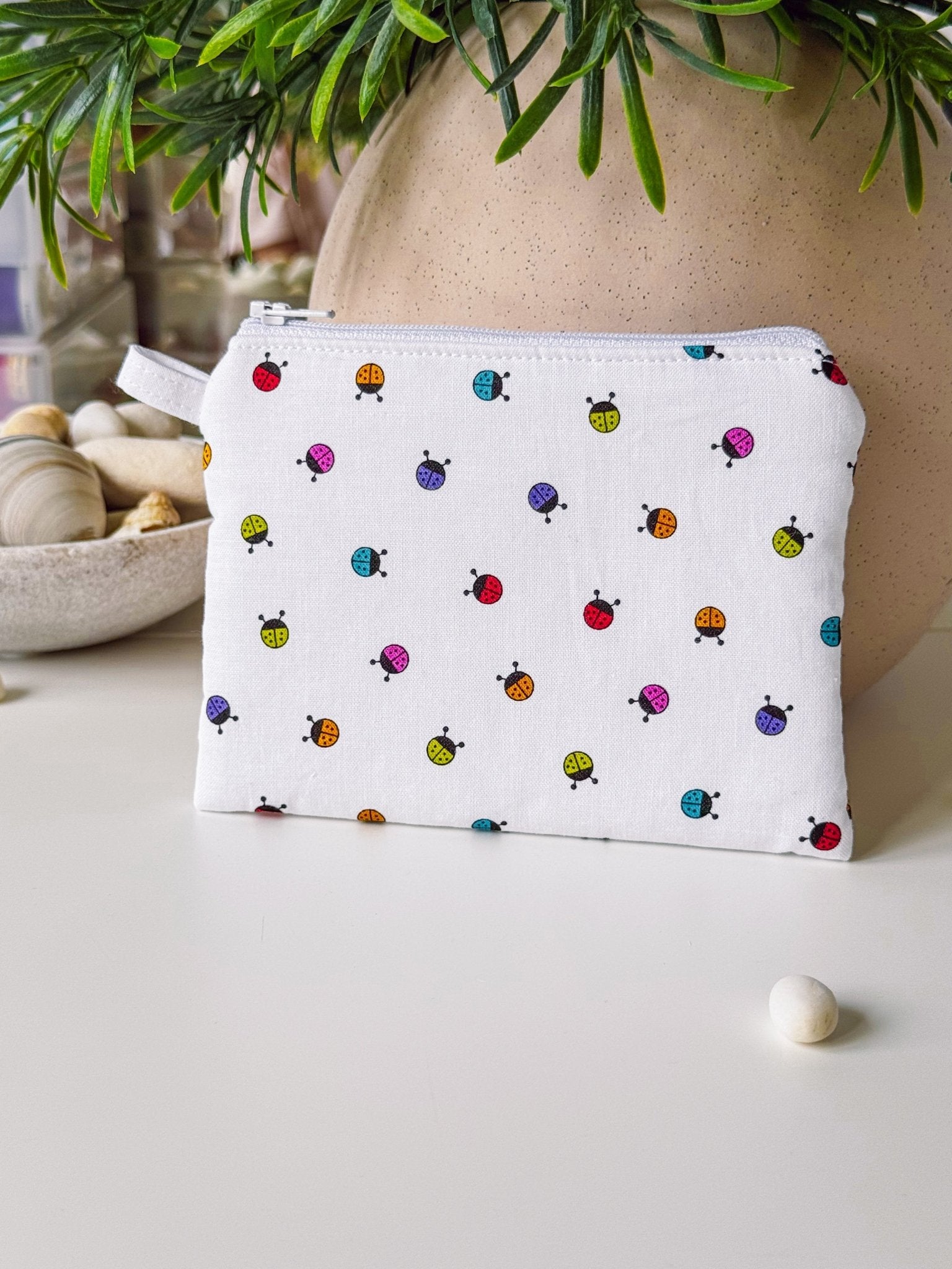 Colourful Ladybugs Keychain Wallet - Ana Woods