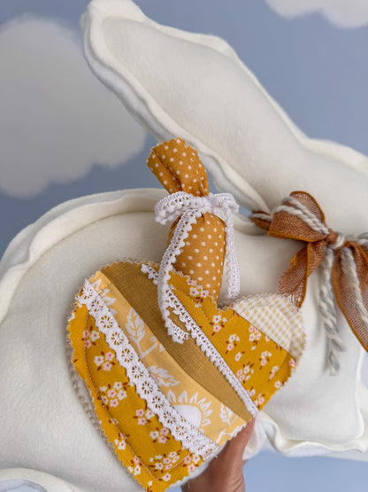 🐰 Daisy – Fleece Bunny Cushion with Carrot - Ana Woods