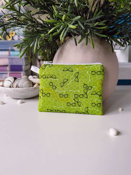 Green Glasses Keychain Wallet - Ana Woods