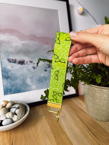 Green Glasses Keychain Wristlets - Ana Woods