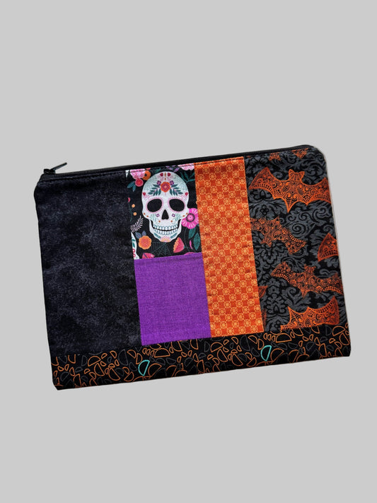👻 Halloween Skull Zip Bag – 25x18 cm - Ana Woods