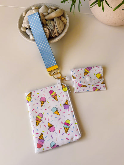 Ice Cream Confetti Keychain Wallet - Ana Woods