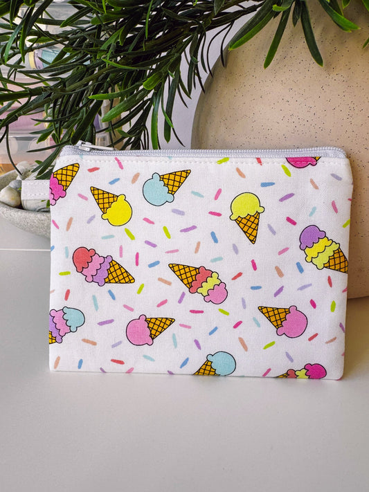 Ice Cream Confetti Keychain Wallet - Ana Woods
