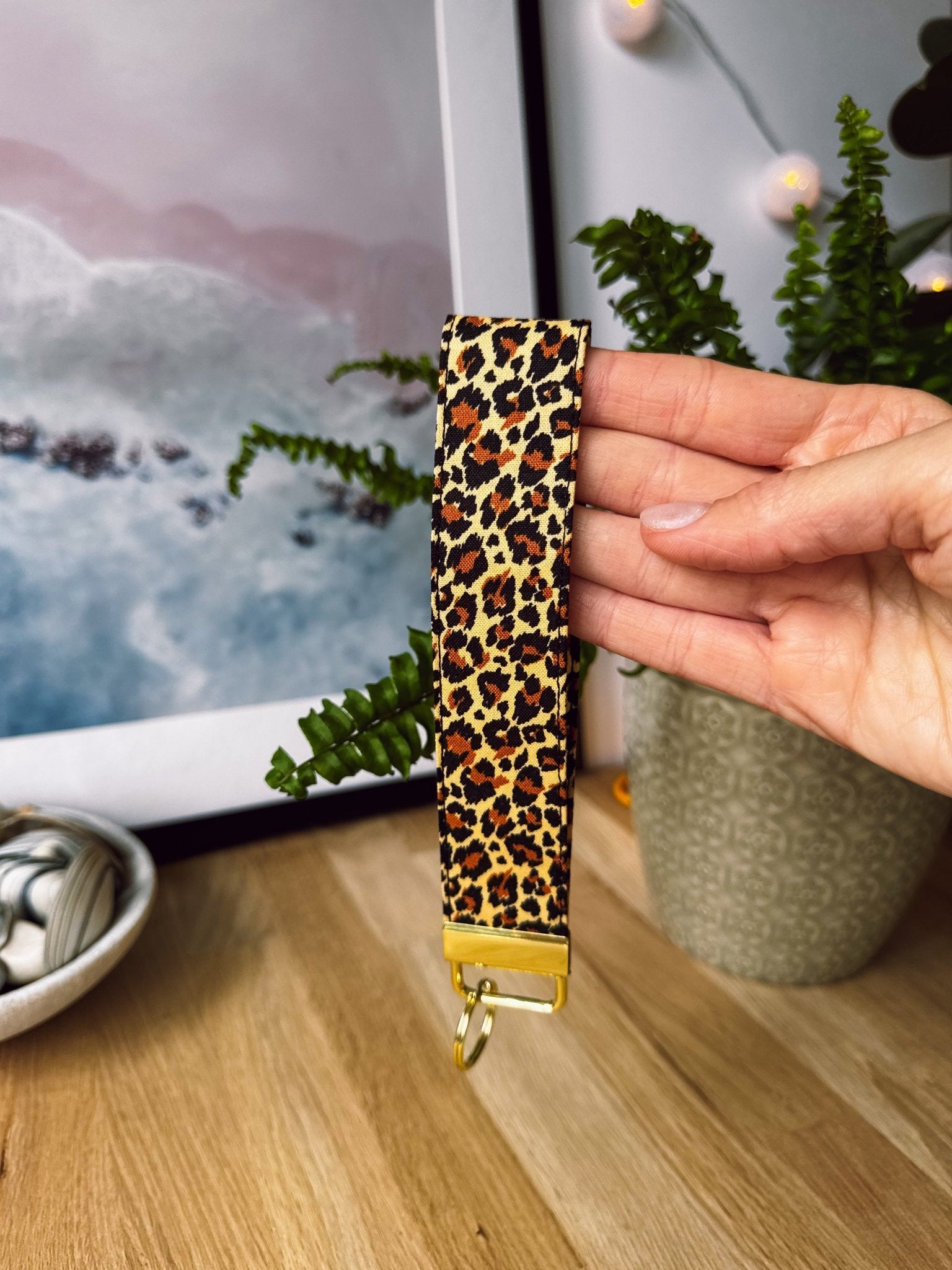 Leopard Print Keychain Wristlet - Ana Woods