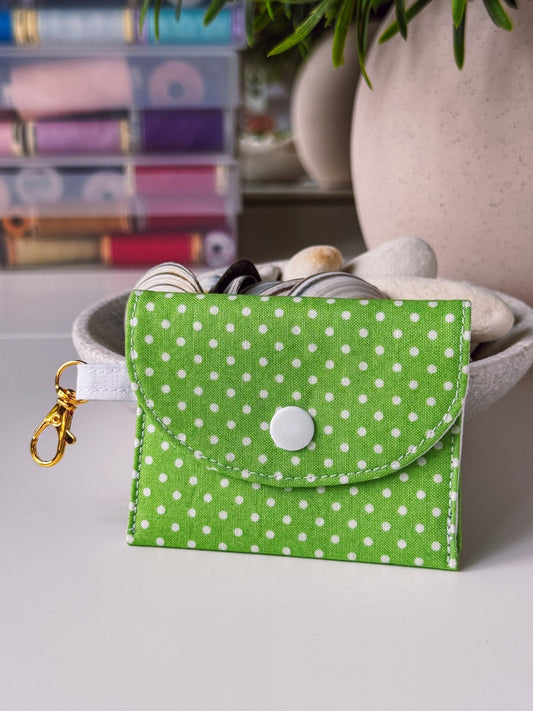 Mini Clip Case Apple Green Dots - Ana Woods
