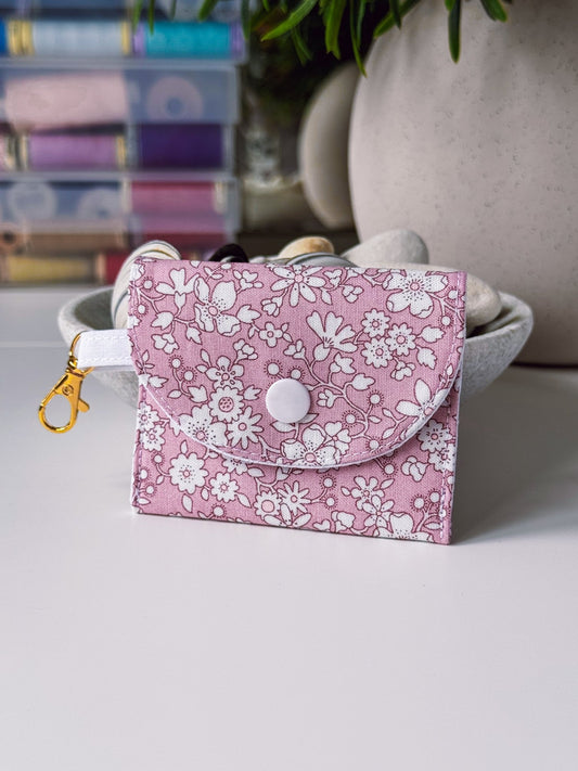 Mini Clip Case Pink Flower Field (Liberty) - Ana Woods
