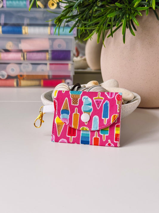 Mini Clip Case Pink Ice Creams - Ana Woods