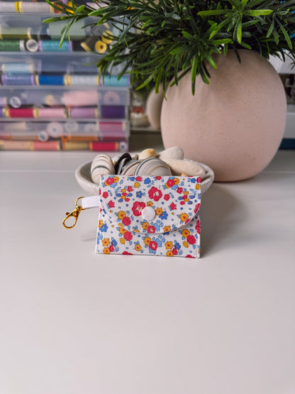 Mini Clip Case Red Flower Meadow (Liberty) - Ana Woods
