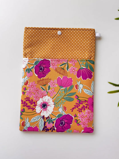 Mustard Flowers Book & Gadget Sleeve - Ana Woods