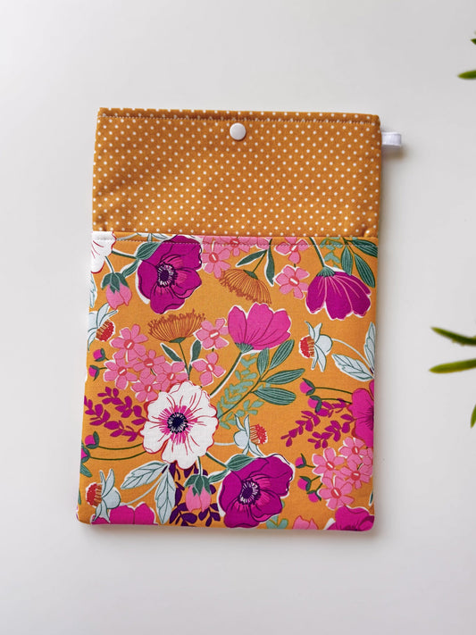 Mustard Flowers Book & Gadget Sleeve - Ana Woods
