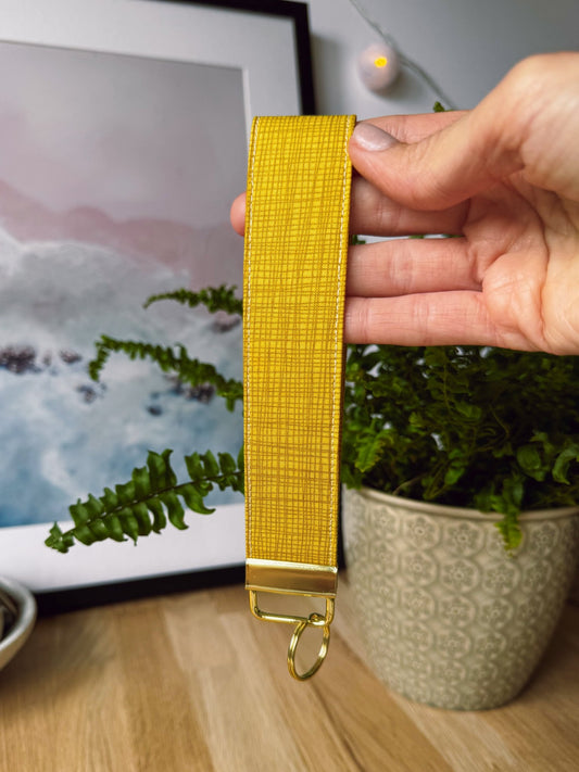 Mustard Keychain Wristlet - Ana Woods