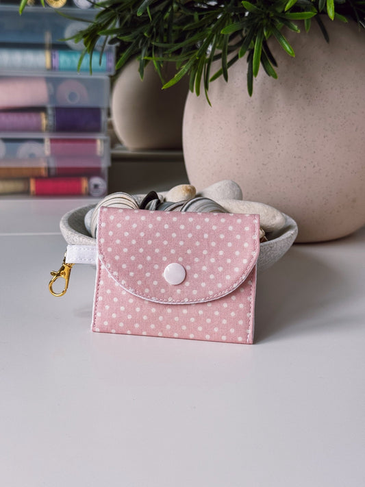 Pale Pink Dots Mini Clip Case - Ana Woods