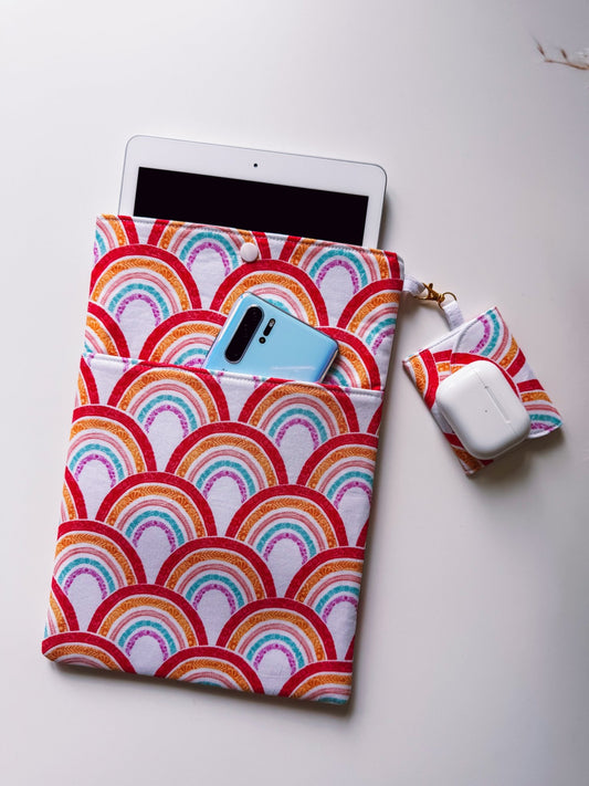 Rainbow Book & Gadget Sleeve - Ana Woods