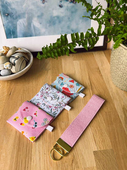 Textured Soft Pink Keychain Wristlet - Ana Woods