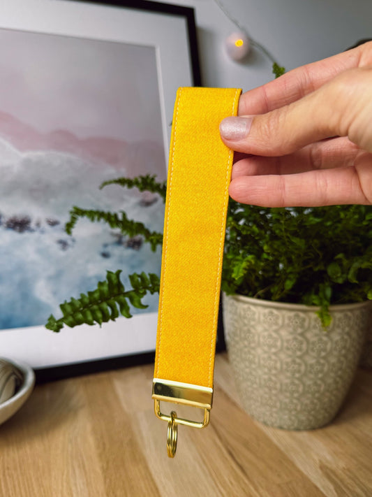 Warm Yellow Keychain Wristlet - Ana Woods