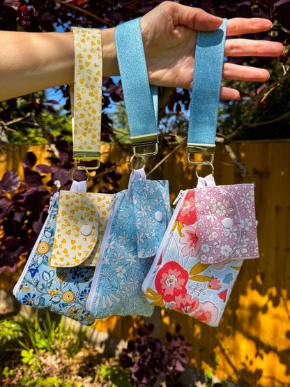 Watercoloured Summer Flowers Keychain Wallet - Ana Woods